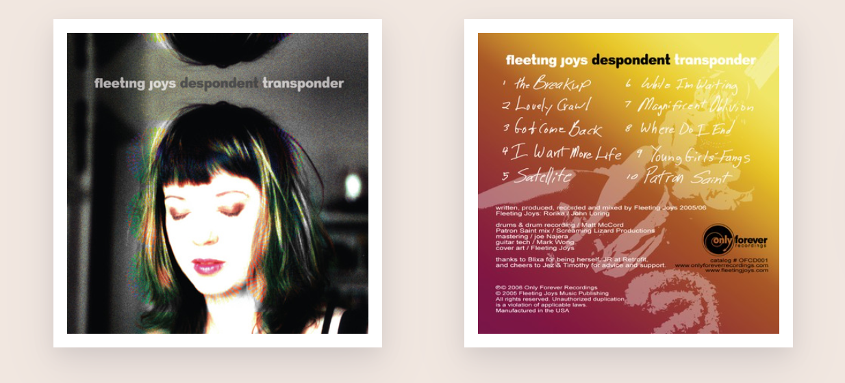 Despondent Transponder Vinyl Reissue – Fleeting Joys